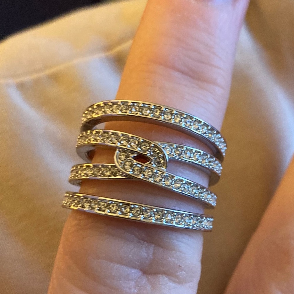 Crystal Ring stamped 55